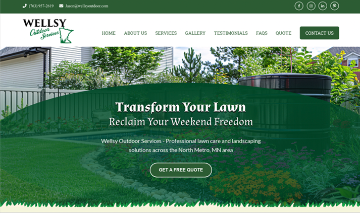Lawn Care Company Website